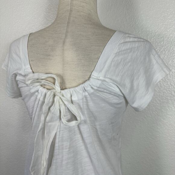 American Eagle Top Women Small Indie Bella Y2K Graphic Tee Tie Back Twilightcore - Picture 10 of 16